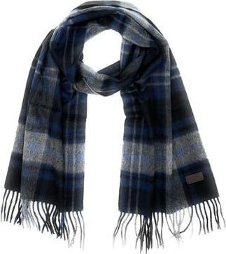 Hickey Freeman Plaid Cashmere Fringe Scarf in Navy at Nordstrom Rack