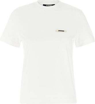 Jacquemus White Le T-shirt Gros-Grain MC T-shirt