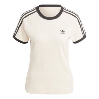 adidas (WMNS) adidas 3-Stripes Slim T-Shirt Asia Sizing Off White IC5463