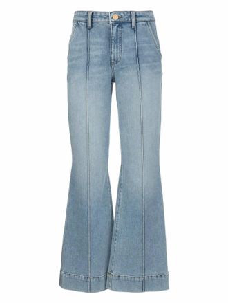 Kut from the Kloth Womens Ana Ab Fab Flare Jeans With Pintuck In Medium Blue