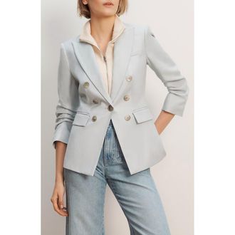 Veronica Beard Tomi Cotton Blend Dickey Jacket in River Mist at Nordstrom, Size 10