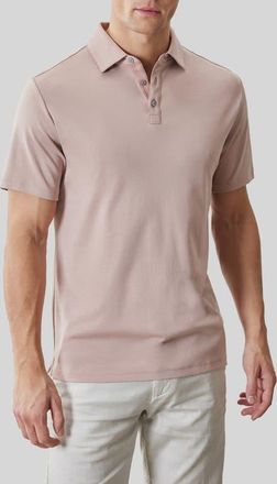 Robert Barakett Georgia Short Sleeve Pima Cotton Polo in Powder Coral at Nordstrom, Size Xxx-Large
