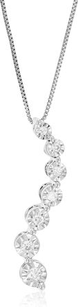 Vir Jewels 1/12 cttw Lab Grown Diamond Pendant Necklace in Sterling Silver with Chain For Women