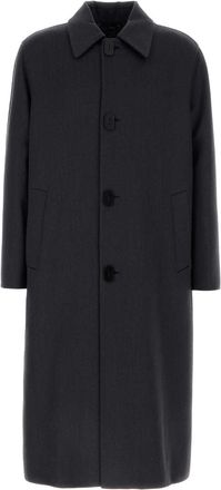 Fendi Charcoal Wool Blend Coat