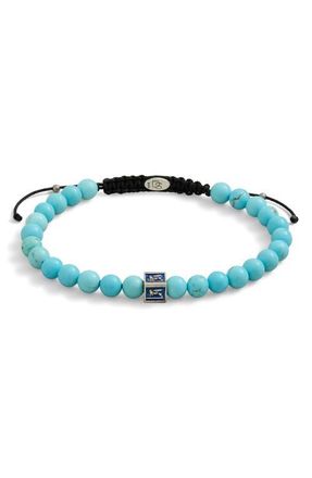 Degs & Sal Mens Venetian Lion Slider Bracelet in Royal Blue/Turquoise at Nordstrom