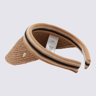 Helen Kaminski Natural And Black Raffia Hat