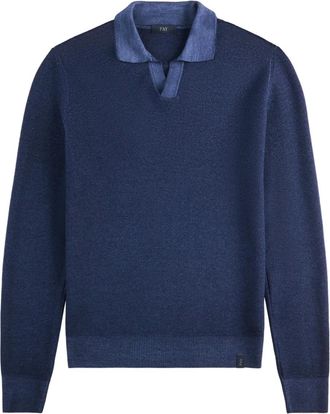 Fay Polo in maglia a nido dape - Blu