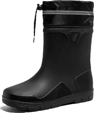 Generic Mens Rain Boots Waterproof Non-Slip Outdoor Fishing Rubber Shoes