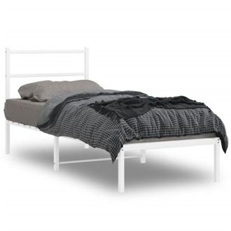 vidaXL Giroletto Con Testiera Metallo Bianco 80x200 Cm - Vidaxl