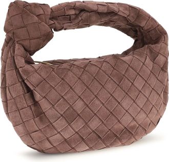 Bottega Veneta Womens Mini Handbag Jodie Deep Mahogany-Gold Calf Leather Handbags Mahogany/gold Hand Bags