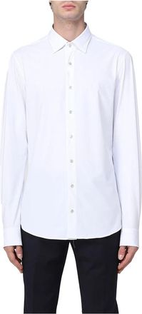 Michael Kors Slim Performance Stretch Overhemd - Heren - Zakelijke Overhemden - Wit - M - Polyester - Overhemden
