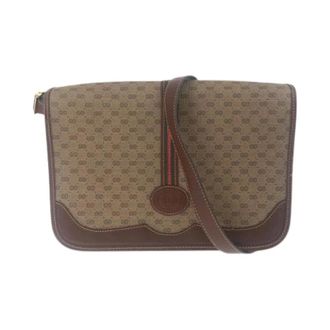 Gucci Pre-owned Cross Body Bags, female, Brown, Size: ONE SIZE Pre-owned Leather Cross Body Bag