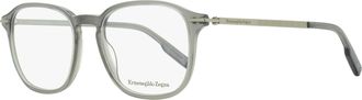 Ermenegildo Zegna Mens Soft Square Eyeglasses EZ5229 020 Transparent Gray 52mm