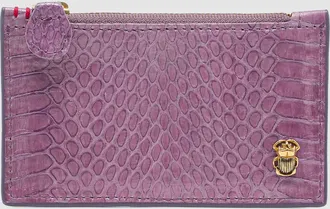 CLARIS VIROT Porte Cartes Helena Cobra Lavande