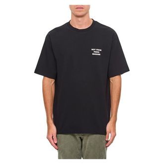 Drôle de Monsieur T-Shirts, male, Black, XL, Slogan Cotton Crew-neck T-shirt