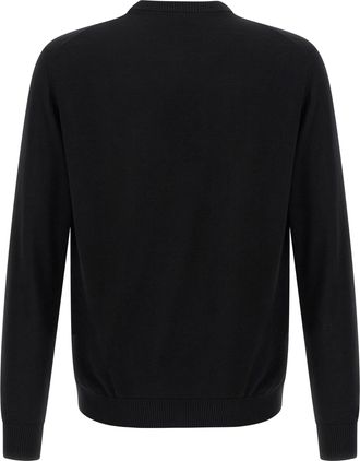 Fendi Mens Black Virgin Wool Cardigan Clothing