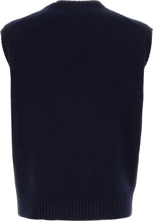 Polo Ralph Lauren Mens American Flag Knit Vest Navy Wool Cotton Vests