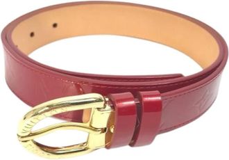 Louis Vuitton Pre-owned Monogram Vernis Standard Riem - Dames - Vintage Accessoires - Rood - ONE Size - Leer - Vintage