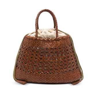 Dragon Diffusion Tassen, Dames, Bruin, ONE Size, Katoen, Santa Cano Tote