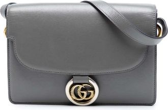 Gucci Pre-owned Gucci Small Textured Calfskin GG Ring Torchon Crossbody Ladies HG74ARZ805NBJ109