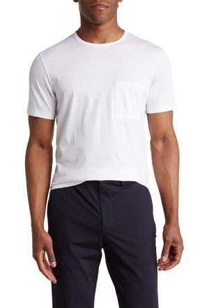 Theory Precise Crewneck Cotton Pocket Tee in White at Nordstrom Rack, Size Small