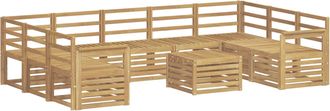 vidaXL Conjunto De Sof&aacute;s De Exterior 10 Uds. Blanco Vidaxl