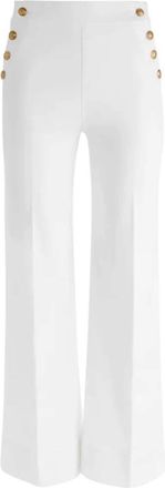 Alice & Olivia Narin High-Rise Jean - Dames - Wijde Broeken - Wit - W27 - Katoen - Broeken