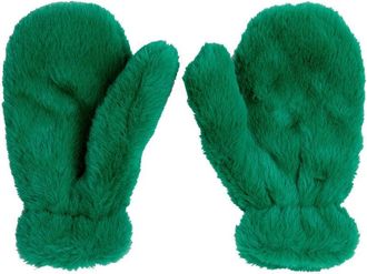 Bobo Choses Faux Fur Mittens - Green