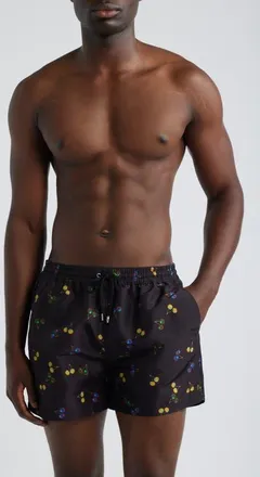 Paul Smith Cherries Swim Trunks in Black at Nordstrom, Size X-Large