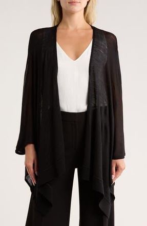 Vince Camuto Lightweight Open Knit Topper in Black at Nordstrom Rack