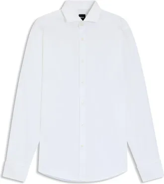 BOSS Regular-fit shirt in structured Italian cotton