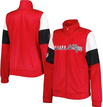 G-III 4Her by Carl Banks Womens G-III 4Her by Carl Banks Red Portland Trail Blazers Change Up Full-Zip Track Jacket at Nordstrom, Size Medium