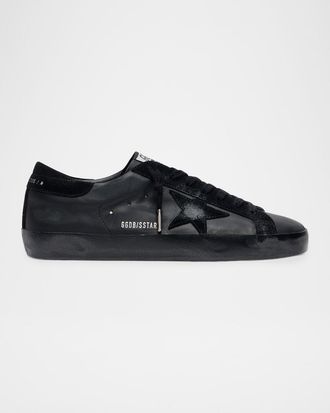 Golden Goose Men & apos;s Super-Star Napa Leather and Suede Low-Top Sneakers