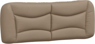 vidaXL Cabecero De Cama Acolchado Cuero Sint&eacute;tico Capuchino 140 Cm Vidaxl