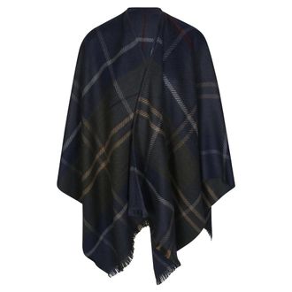 Barbour Serape Tartan Blair - - Jackets - Donna - Nero - ONE SIZE