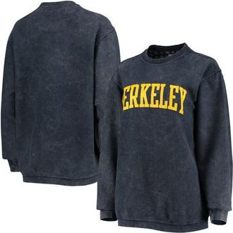 Pressbox Womens Pressbox Navy Cal Bears Comfy Cord Vintage Wash Basic Arch Pullover Sweatshirt at Nordstrom, Size X-Large