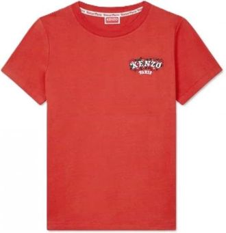 Kenzo Katoenen T-shirt - Dames - T-shirts - Oranje - XS - Katoen - Tops