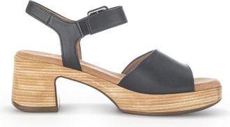 Gabor Zwarte hoge hak sandaal voor dames - Dames - Sandalen met hakken - Zwart - 36 EU - Leer - Schoenen