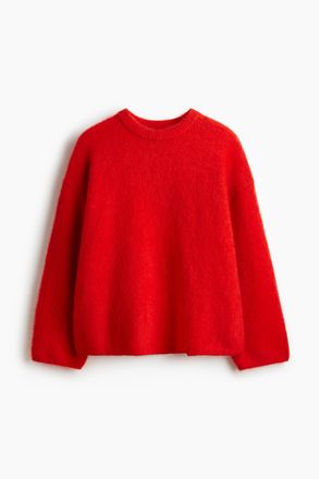 H&M Oversize-Pullover aus Mohairmix - Red