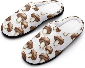 Generic Mushrooms Fashion Cotton Slippers for Women Memory Foam House Slippers Non-Slip House Bedroom Shoes