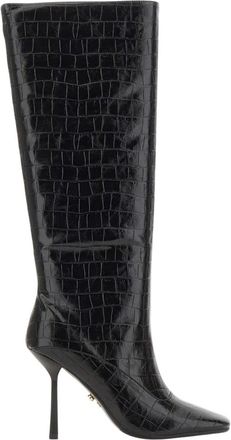 Twentyfourhaitch Schoenen, Dames, Zwart, 39 EU, Leer, Veoma Hoge Laarzen