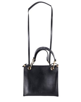 Marni Navy Blue Leather Grip Shoulder Bag (Authentic Pre-Loved)