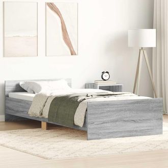 vidaXL Estructura De Cama Madera De Ingenier&iacute;a Sonoma Gris 75x190 Cm Vidaxl