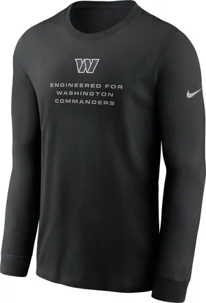 Nike Washington Commanders Team Issue Nike Mens Dri-FIT NFL Long-Sleeve T-Shirt in Black | 02EW00A9E-ZSZ