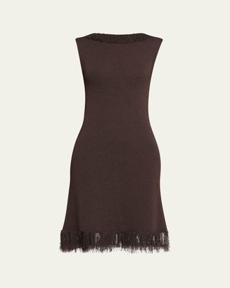 Proenza Schouler Saski Textured Fringe Dress