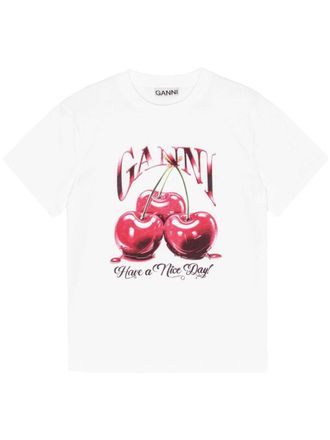 Ganni Cherry Organic Cotton T-Shirt