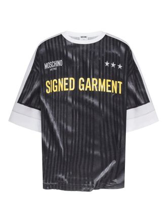 Moschino striped cotton T-shirt - Black