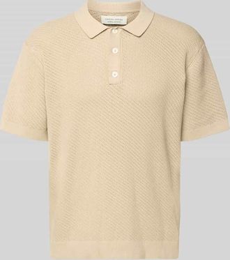 Casual Friday Casual Friday Regular Fit Poloshirt mit Label-Detail Modell ISAKSSON in Beige, Gr&ouml;&szlig;e XXL