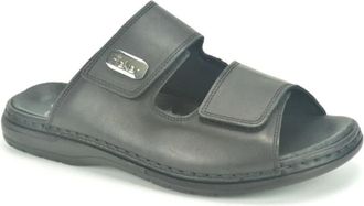 Rieker Zwarte Klomp met Velcro Straps - Heren - Sandalen - Zwart - 43 EU - Schoenen