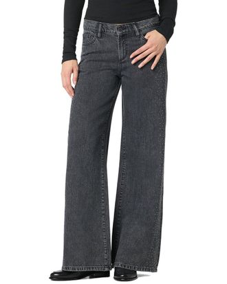 Joe's Joes Jeans Low Rise Wide Leg Crystal Washed Black Jean